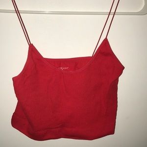 Red crop top